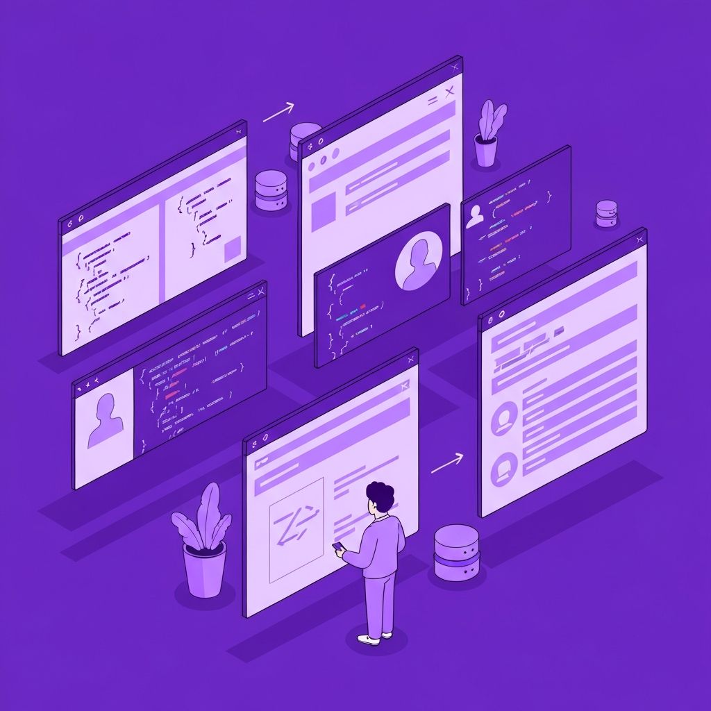 Web development illustration